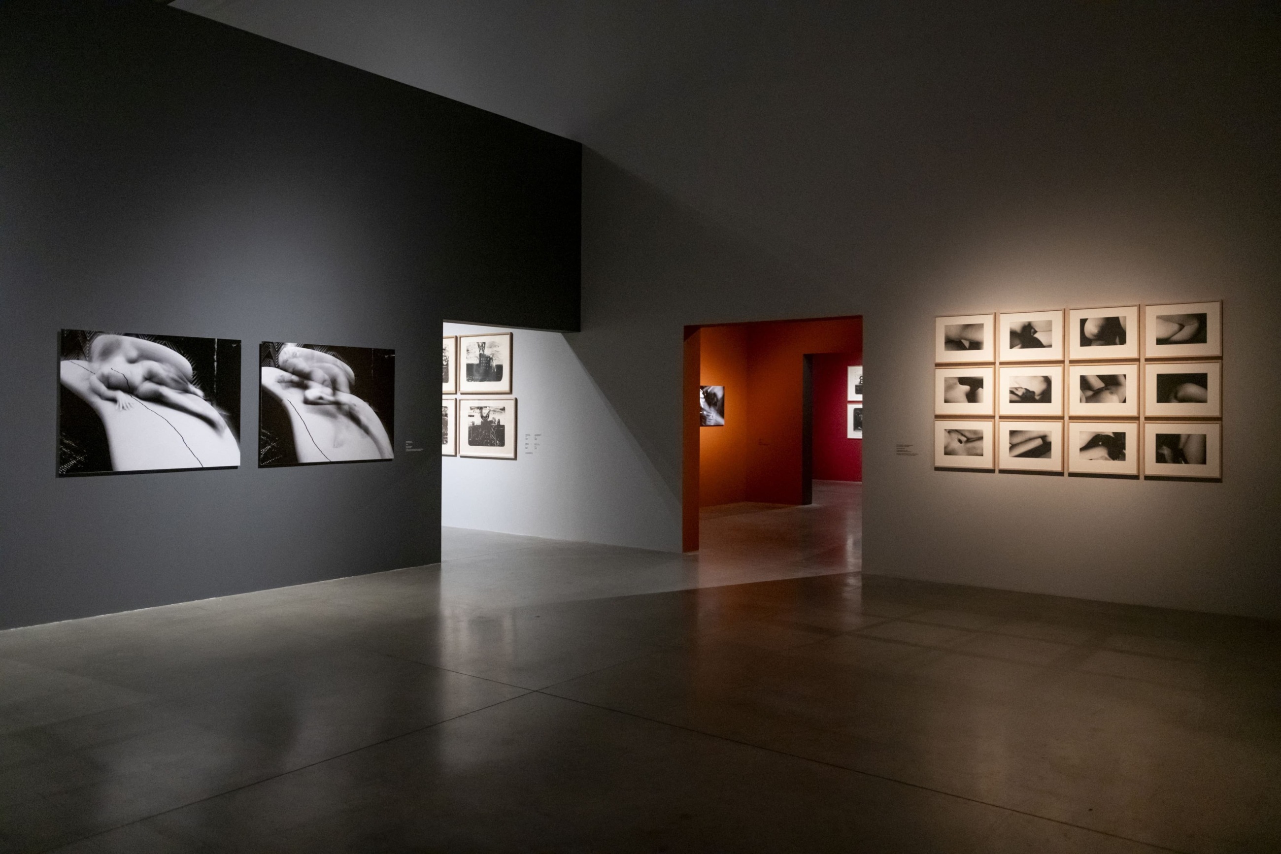 Pohled do expozice výstavy děl Davida Lynche v pražském DOXu